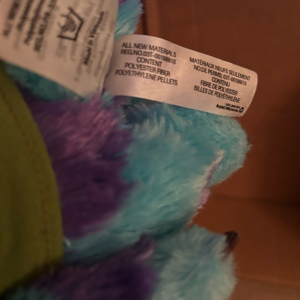 Disney Store Sully Monsters University 8” Plush Wearing OK Fraternity Shirt - Picture 7 of 11